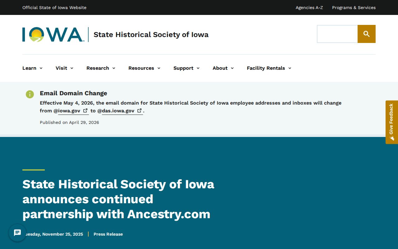 Iowa historical prison mugshot and record archive announcement relevant to Grundy County